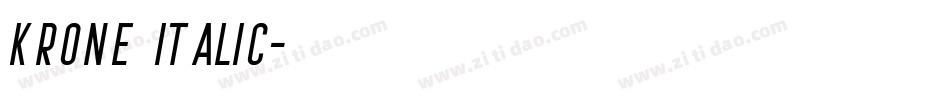 Krone Italic字体转换